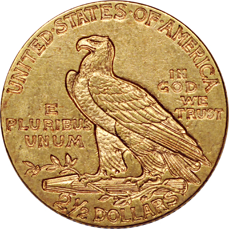 Nine Indian quarter-eagles. AU.