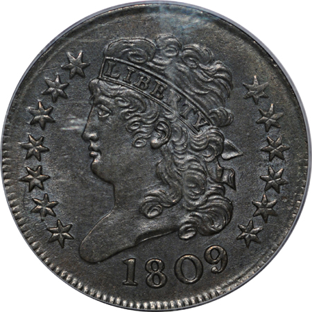 1809 Normal Date (C-3). PCGS MS-63 BN.