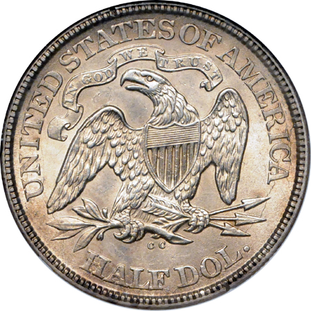 1873-CC No Arrows. NGC MS-61.