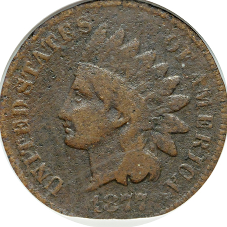 1877 ANACS VG Details, Net AG-3, corroded.