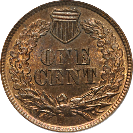 1864 Bronze w/o L. PCGS MS-64 RB.