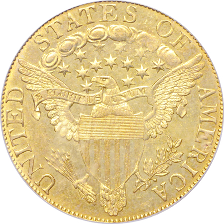 1803 Large Stars Reverse, Extra Star in Cloud (Breen 1-E, R-4). PCGS AU-58.