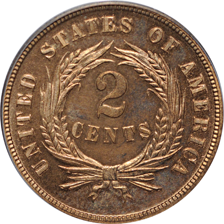 1871 PCGS PF-64 RB.