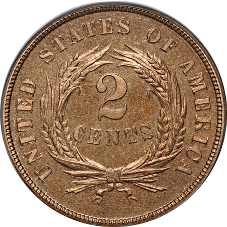 1873 Closed 3. PCGS PF-64 RB.