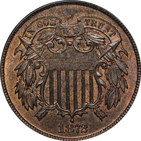 1872 PCGS MS-65 RB.