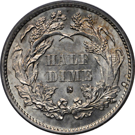 1872-S Above Bow. PCGS MS-64.