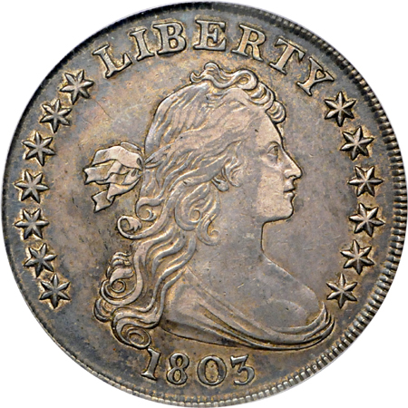 1803 Large 3 (B-6, BB-255, R.2), PCGS XF-45.