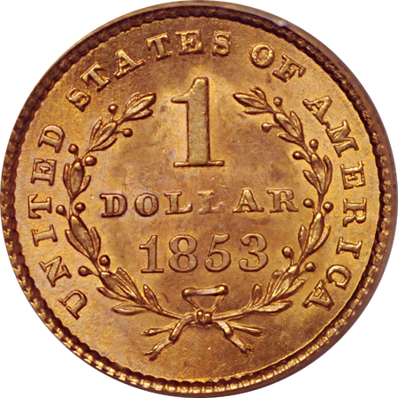 1853 PCGS MS-64.