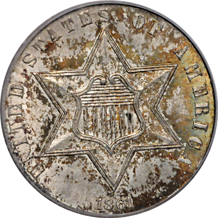 1861 PCGS MS-65.