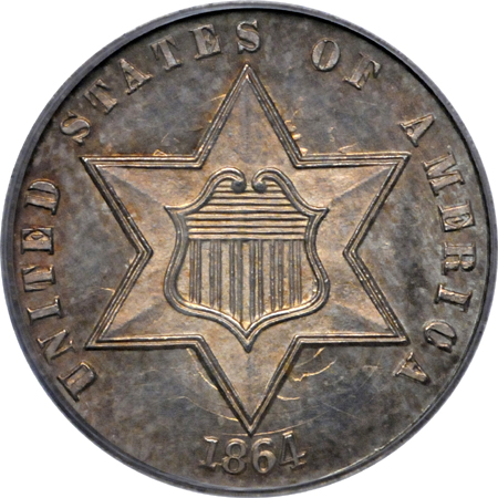 1864 PCGS MS-64.