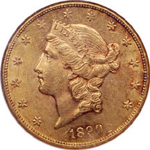 1890-CC NGC AU-58.