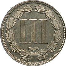 1867 PCGS PF-64.