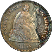 1873 PCGS PF-65.