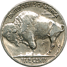 1937-D 3 Legged. VF, polished.