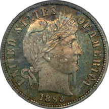 1893 PCGS PF-65.