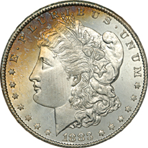 1883-CC, 1889, and 1889-S Morgan dollars, PCGS.