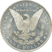 Seven 1883-O Morgan dollars, PCGS MS-63DMPL.