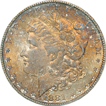 1881-S, 1882-S, and 1882-CC, PCGS.