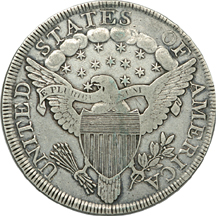 1799 (B-17, BB-164, R.2) Draped Bust silver dollar, VF.