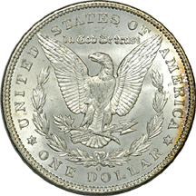 Tube of 1904-O Morgan dollars.