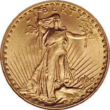 1930-S Saint-Gaudens double-eagle, NGC MS-65 Eliasberg.