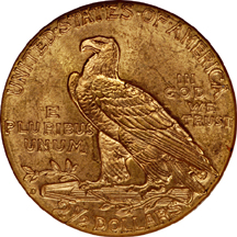 1925-D Indian Head quarter-eagle, NGC MS-64 Eliasberg.