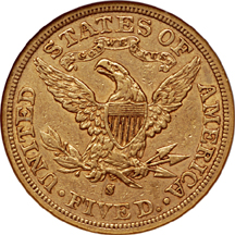 1883-S Liberty Head half-eagle, NGC XF-45 Eliasberg.