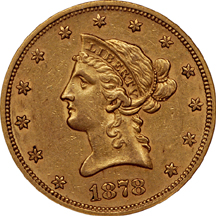 1878-S Liberty Head eagle, NGC AU-58 Eliasberg.