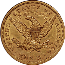 1878-S Liberty Head eagle, NGC AU-58 Eliasberg.