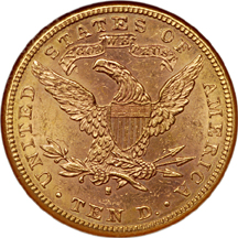 1885-S Liberty Head eagle, NGC MS-62 Eliasberg.