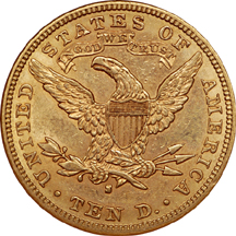 1887-S Liberty Head eagle, NGC AU-58 Eliasberg.