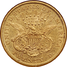 1874-CC Liberty double-eagle, NGC XF-45 Eliasberg.