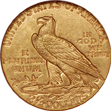 1927 Indian Head quarter-eagle, NGC MS-63 Eliasberg.