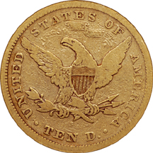 1869-S Liberty Head eagle, NCS improperly cleaned, F Details Eliasberg.