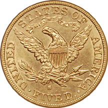 1888-S Liberty Head half-eagle, NCS improperly cleaned, AU Details Eliasberg.