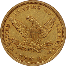 1842 (large date) Liberty Head eagle, NCS reverse scratched, XF Details Eliasberg.