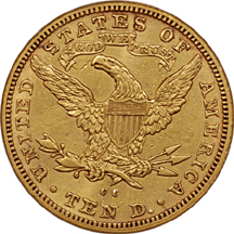 1890-CC Liberty Head eagle, NCS improperly cleaned, XF Details Eliasberg.