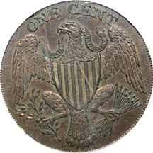 1791 Washington Large Eagle Cent, Baker-15, Breen-1206, D & H Middlesex 1048. PCGS MS-63 BN.