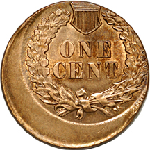 1907 Indian head cent 15% Off Center. MS-64 RB.