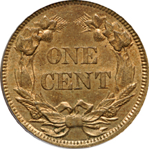 1858 Large Letters. PCGS MS-63.