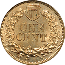 1860 "Pointed Bust" PCGS MS-64.