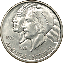 1938 (PDS) Arkansas commemorative half-dollars, NGC.