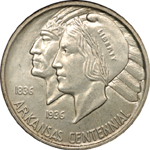 1939 (PDS) Arkansas commemorative half-dollars, NGC.