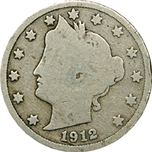 Sixteen Liberty Head Nickels.