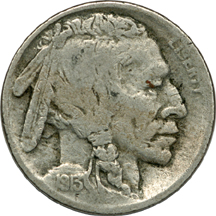 Six Buffalo Nickels.