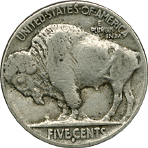 Six Buffalo Nickels.