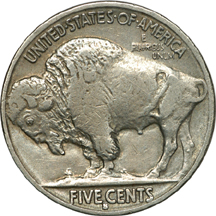 Eleven Buffalo Nickels.