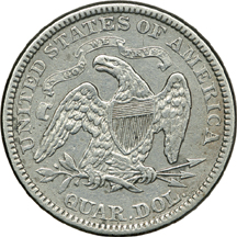 Eleven silver type coins.