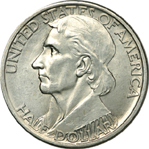 1934, 1935, 1936-D and 1936-S Boone commemorative half-dollars.