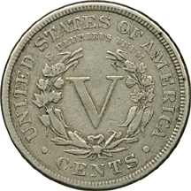 1885 VF, lightly cleaned.